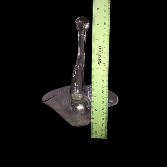 Vintage Duncan & Miller Elegant Glass Swan Dish, Centerpiece, HandShaped Glass - Picture 8 of 9